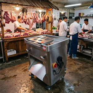 Trancheuse à viande électrique commerciale sur pied en acier inoxydable, machine industrielle de découpe de viande - Product Image 6