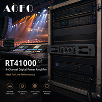 Amplificateur de puissance numérique de classe D 4 canaux AOFO RT41000 1U 1000W pour caisson de basses, système audio professionnel de scène