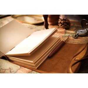 Carnet de notes Boshiho avec couverture en cuir véritable vintage fait main, cadeau pour étudiant, carnet de notes - Product Image 3