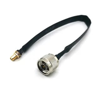 Customized length window flat coaxial high-frequency signal cable parabolic satellite signal reception through Sma N connector