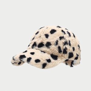 หมวกกีฬาแฟชั่นขนยาวสำหรับผู้หญิงหมวกเบสบอลย้อมสีลายเสือดาวม้าลายแฟชั่นสุดอินเทรนด์สำหรับฤดูหนาว - Product Image 5