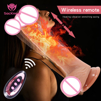 SacKnove 5-Gang-Fernbedienung für Frauen Teleskop-Vibrations heizung Riesiger Super Big Penis Realistischer Dildo vibrator