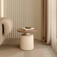 Table basse de luxe légère, vente directe d'usine, style moderne et simple, design italien pour salon, style rond crème