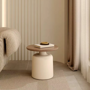 <span class=keywords><strong>Mesa</strong></span> de Centro de Lujo Ligero de Venta Directa de Fábrica, Moderna y Sencilla para el Hogar, <span class=keywords><strong>Diseño</strong></span> Italiano para Sala de Estar, Estilo Redondo Color Crema - Product Image 6