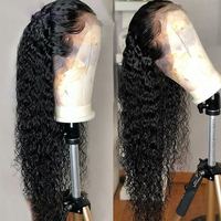 Perruque Cheveux Humains Ondulés HD Lace Front Pas Chère, Cheveux Vierges Bruts Vietnamiens, Perruques Complètes Lace Frontal Sans Colle pour Femmes Noires