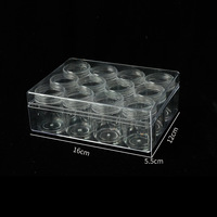 Boîte de rangement spirale créative en plastique transparente à 12 compartiments pour petits objets et bijoux, 20g, idéale pour le sous-conditionnement