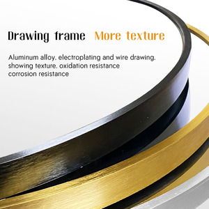 <span class=keywords><strong>Miroir</strong></span> de salle de bain rond avec cadre doré en gros |   <span class=keywords><strong>Miroir</strong></span> mural HD de qualité supérieure, fabrication directe d'usine, garantie 10 ans, pour commandes en gros, certifié CE - Product Image 3