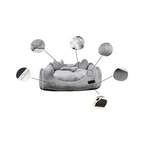 <span class=keywords><strong>Lit</strong></span> pour <span class=keywords><strong>chien</strong></span> ultra doux luxe confortable tissu Oxford moderne lavable facile à nettoyer imperméable pour chiens moyens à grands pour le camping - Product Image 3