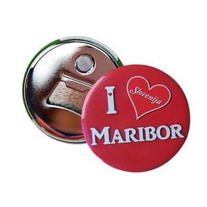 Customized Logo Round 58Mm Refrigerator Magnet Tin <b>Badge</b> <b>Button</b> Magnetic Wine Beer Bottle Opener - Product Image 1