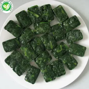 BQF Bulk China Organic Bagged Frozen Bag Of Season Fresh Chopped Leaf Spinach Spiral Draining Balls Brick In Box Package