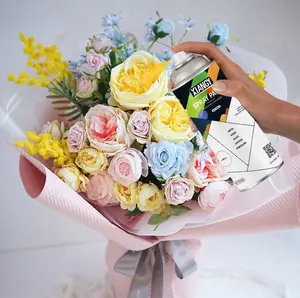 Pintura en aerosol de flores reales multicolor Xiangy para flores