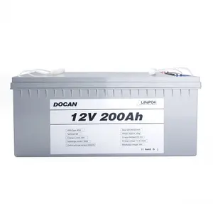 Baterias de íon de lítio mais popular 12v 100ah 200ah 300ah lifepo4, com barra e parafusos