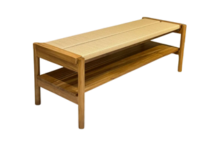 Banco de madera Aoi, hecho de madera maciza con una elegancia natural, perfecto para espacios modernos y comodidad diaria. - Product Image 2