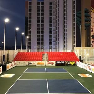 Heißer Verkauf: Vorgefertigter <span class=keywords><strong>Pickleball</strong></span>-Platz mit Rollboden und Überdachung - Product Image 1