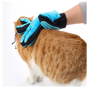 <b>Pet</b> Grooming Gloves For Cat Dog Hair Removal <b>Brush</b> <b>Pet</b> Care Rubber Material Smooth Texture - Product Image 1