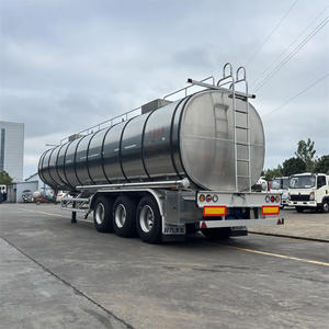 Semi-remorque citerne isotherme 3 essieux 46 m³ en aluminium/acier inoxydable de qualité alimentaire pour le transport d'huile comestible, de carburant et d'asphalte - Product Image 5
