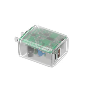 Meilleure Vente 2026 – Chargeur Mural Portable OEM Double Port Transparent PD 20W Type-C + USB QC3.0 Charge Rapide OVP OTP <span class=keywords><strong>pour</strong></span> iPhone - Product Image 3