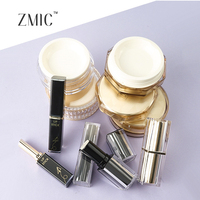 Ensemble de contenants cosmétiques : Tubes à rouge à lèvres noirs brillants vides de 6 ml, Contenant double paroi pour poudre libre avec tamis