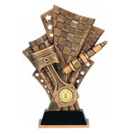 Trophée de course de karting personnalisé WeiVista en résine, bougie d'allumage, piston, récompenses de sport automobile, trophée souvenir de champion pour les événements de karting