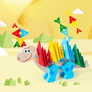 Forme de dinosaure créative bricolage blocs en bois jouets pour enfants formation logique grande pièce Puzzle conseil trouver les jouets de la loi - Product Image 3