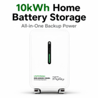 Système de stockage d'énergie domestique 10 kWh, batterie solaire LiFePO4 51,2 V avec onduleur de type split pour une alimentation de secours complète