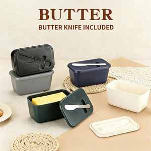 Contenedor de mantequilla rectangular con tapa y cuchillo para uso doméstico - Product Image 5