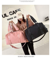 Sac à dos Oxford unisexe de grande taille avec fermeture à glissière, logo personnalisé, sac de nuit pour le week-end, compartiment à chaussures, sac polochon pour la semaine
