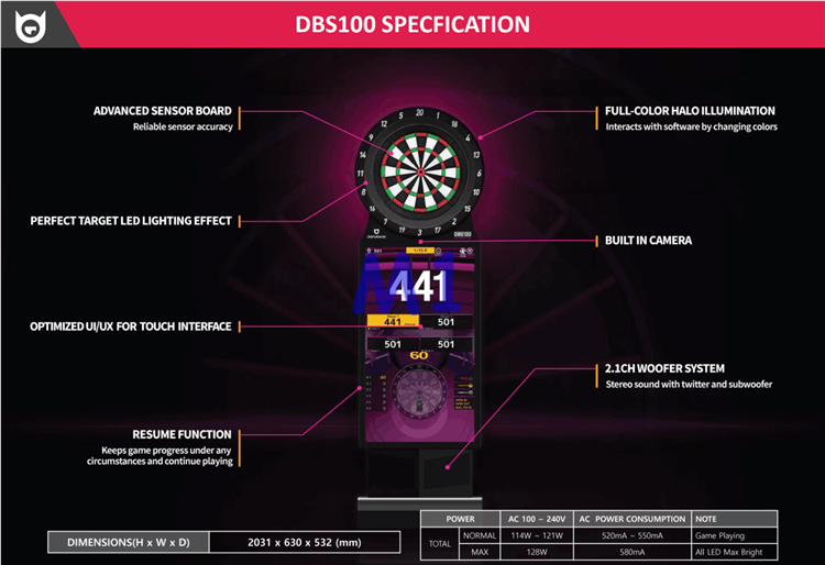 Dartsbeat DBS100 Coin Operated Dart Board - Fun & Affordability