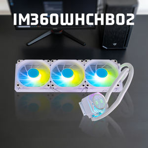 Refroidissement liquide LinengCooling IM360 WH BK ARGB <span class=keywords><strong>AIO</strong></span> 360 mm avec écran LCD pour ordinateur de jeu, haute efficacité, silencieux - Product Image 1