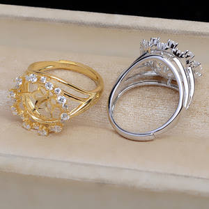 Anillo Abierto de Plata S925, Accesorios de Girasol, Soporte para Anillos DIY, Anillos de Salto Chapados en Oro de 3mm-6mm para Fabricación de Joyería JG5343 - Product Image 3