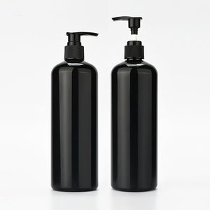PET Colored Round Flat Shoulders Plastic Bottle 100ml 150ml 200ml 250ml 500ml with Gold Silver Lotion <strong>Pump</strong> <strong>Dispenser</strong> - Product Image 1