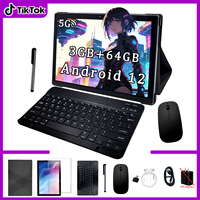 Tablet Baru YPORANGE 10.1" 2-in-1 Octa Core MTK Android 12 1280x800 IPS 3GB RAM 64GB ROM WiFi 5G USB-C Keyboard Bisnis