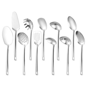 Stainless steel spatula and utensil set, frying spatula, soup ladles, oil strainer, rice scoop, <b>cake</b> spatula, ladle, soup - Product Image 5