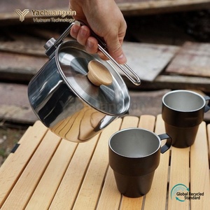 Outdoor multifunctional 304 stainless steel <b>kettle</b>, hiking portable coffee pot, foldable fishing camping pot, teapot - Product Image 6