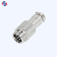 Connecteur Circulaire RF UHF DIN GX12, Câble d'Aviation Métallique, Prise Mâle/Femelle Standard, PCB FPC 7 Broches 3A 12mm