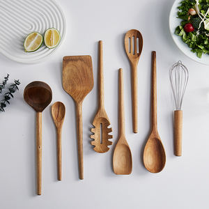منزل طبيعي ، ملعقة صلبة ، ملعقة طعام صلبة ، ملعقة ، ملعقة مشقوقة ، خفقت ، أواني طبخ من خشب السنط - Product Image 3