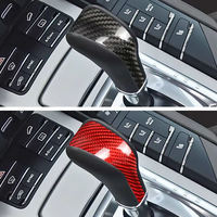 Coque de pommeau de levier de vitesse en fibre de carbone véritable haute brillance pour la décoration intérieure de voiture 2011-2017, accessoires de modification.