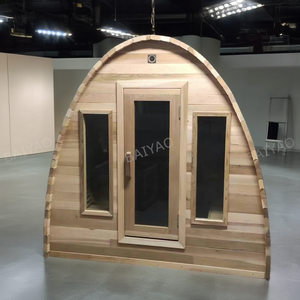 Nuevo conjunto de kit de sala de vapor de sauna comercial de madera de cedro rojo canadiense puro para exteriores - Product Image 3