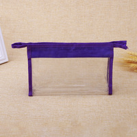 Étui cosmétique en PVC transparent, réutilisable, recyclable, imperméable, fermeture éclair, sac de rangement de maquillage portable pour voyage, logo personnalisé