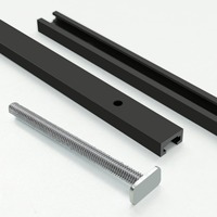Rail en T en alliage d'aluminium pour table de travail de menuiserie, table de fraisage, bricolage