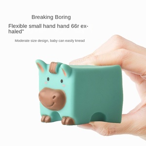 Jouet DIY animalier de dessin animé pour bébé de 0 à 1 an, jouet de bain en plastique et vinyle pour l'éveil, balle à saisir et à mordre, jouet transfrontalier - Product Image 4
