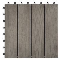 Dalles de terrasse en composite plastique WPC, aspect bois naturel, imperméables, pour jardin et extérieur, à poser soi-même