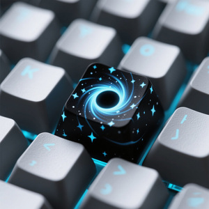 คีย์แคปแบบกำหนดเอง Singularity Eye ดีไซน์ Space Gravity สำหรับคีย์บอร์ดแบบกลไก MX สีและวัสดุแบบกำหนดเอง OEM <span class=keywords><strong>แบรนด์</strong></span> TechRexy - Product Image 1