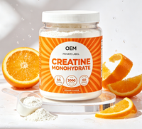 Créatine monohydrate en poudre OEM 300g Haute pureté Complément alimentaire pour adultes Croissance musculaire Énergie Soutien immunitaire Sans saveur