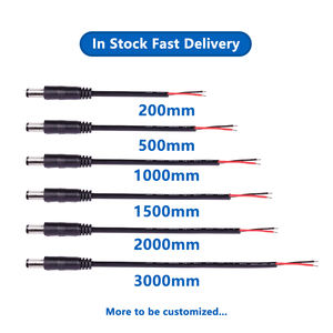 สายไฟ DC ขนาด 5.5 มม. x 2.1 มม. รุ่น 5521 หัวเสียบตัวผู้ สายทองแดงเปลือย 18AWG ฉนวน PVC ยาว 1 เมตร (<span class=keywords><strong>3.3</strong></span> ฟุต) สำหรับอุตสาหกรรม ใช้กับเราเตอร์แบบแขวน - Product Image 4