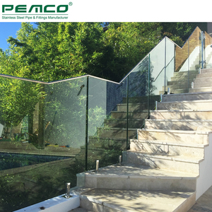 <span class=keywords><strong>Esterno</strong></span> <span class=keywords><strong>Balcone</strong></span> 12 Millimetri di Vetro Ringhiera Ponte In Acciaio Inox Balaustra Di Vetro Frameless Perno - Product Image 3