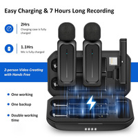 Connecteur professionnel USB sans fil Lavalier Microphone Type C pour l'enregistrement vidéo en studio ou avec iPhone iPad