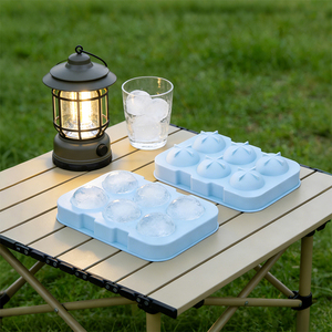 Handmade 6-Slot Sphere Silicone Cube Tray Food-Grade Sustainable <b>Cream</b> Tool Ice <b>Maker</b> Mold - Product Image 4