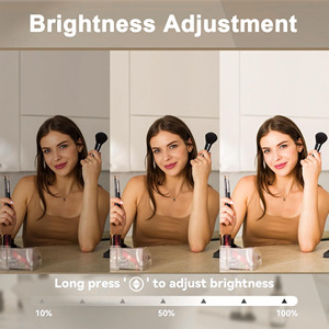 Thông minh Dimmable 15 LED ánh sáng bóng đèn gương cho Vuông 3 màu chiếu sáng phòng ngủ Make-up gương với LED ánh sáng Vanity gương - Product Image 4