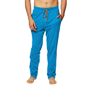 Men's Black Cotton Sweatpants Mid Waist Drawstring Casual Joggers with Pockets Loose Fit Summer Wear Breathable Lightweight - Product Image 6